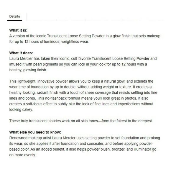 GLOW-LAURA MERCIER Translucent Setting Powder - Picture 3 of 6